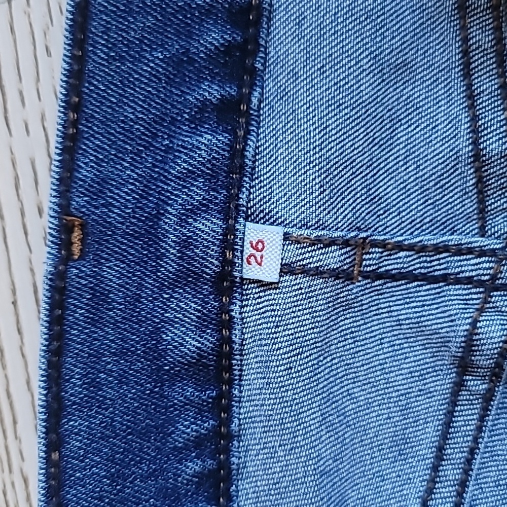 Levi's • Snap front patch pocket pencil skirt size 26 / 4 - Picture 3 of 7